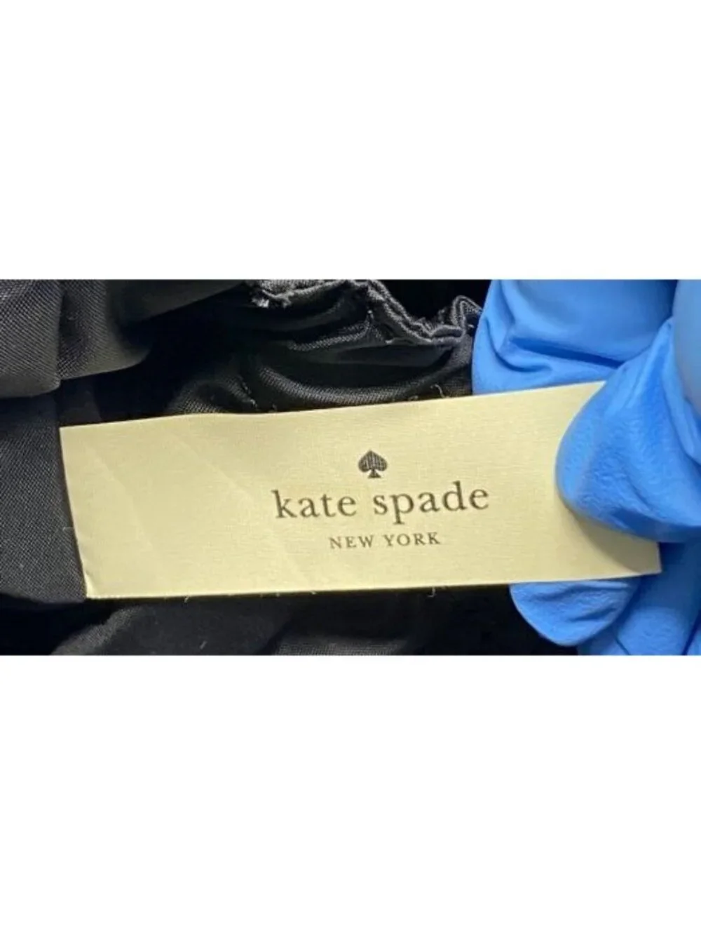 Kate Spade Black Nylon Diaper Bag With Leather Straps & Multiple Pockets